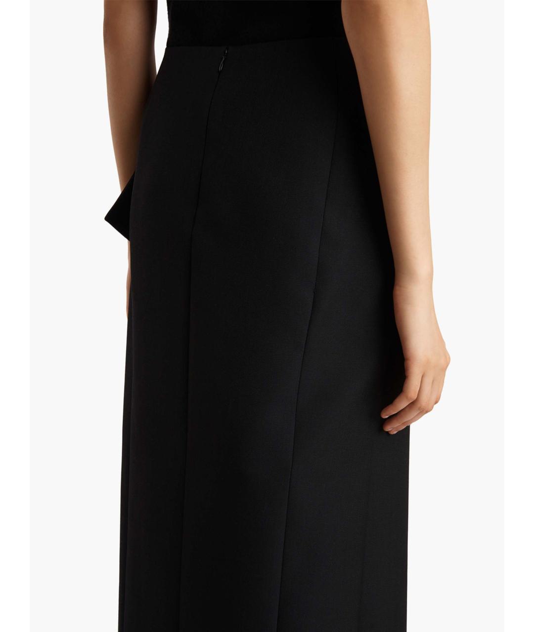 KHAITE Черная шерстяная юбка миди, фото 5