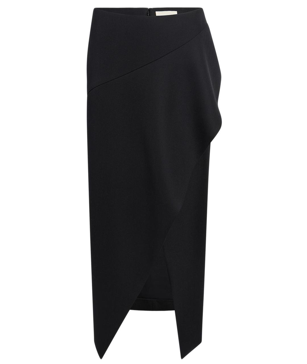 KHAITE Черная шерстяная юбка миди, фото 1