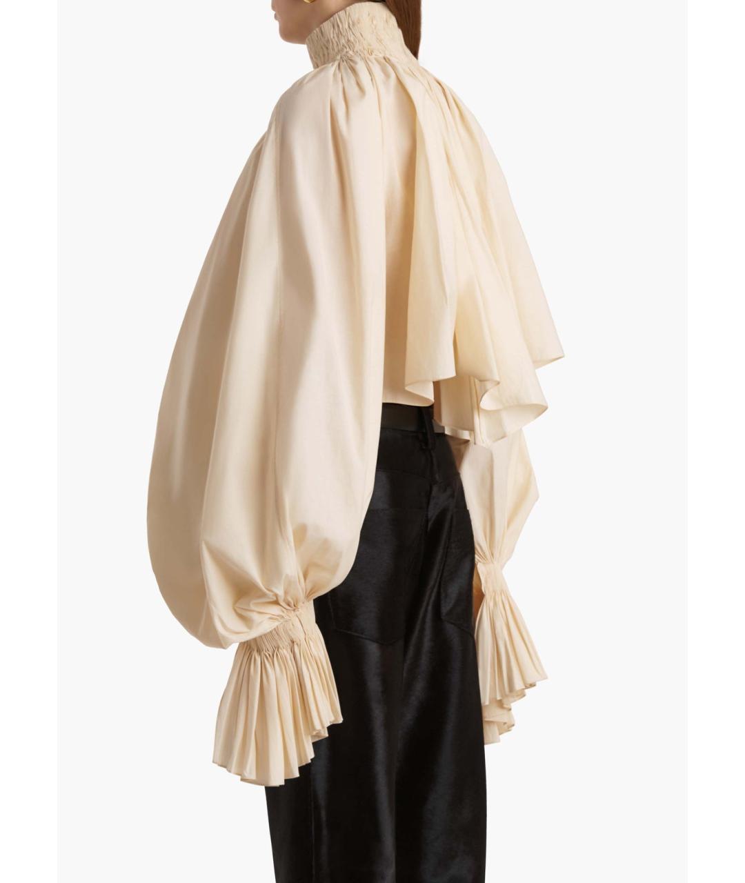 KHAITE Белая хлопковая блузы, фото 5