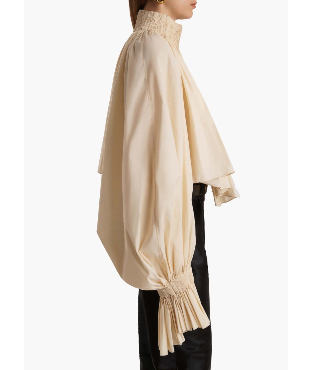 KHAITE Белая хлопковая блузы, фото 6