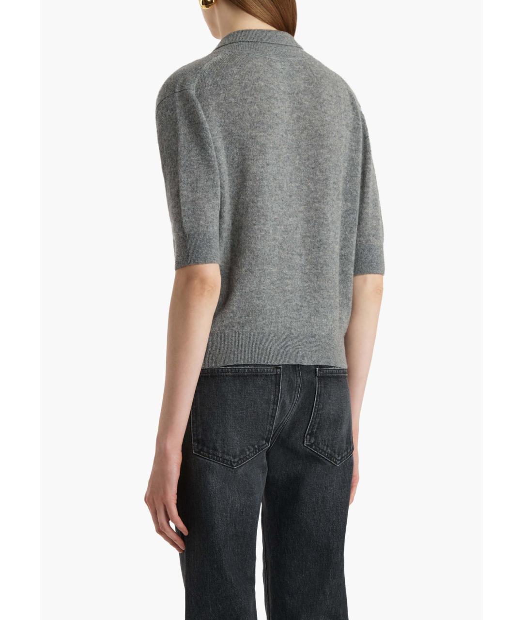 KHAITE Серый кашемировый джемпер / свитер, фото 4