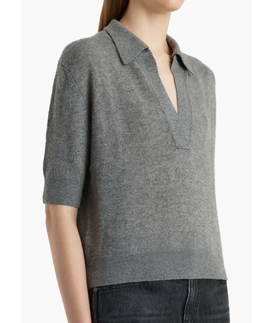 KHAITE Серый кашемировый джемпер / свитер, фото 6