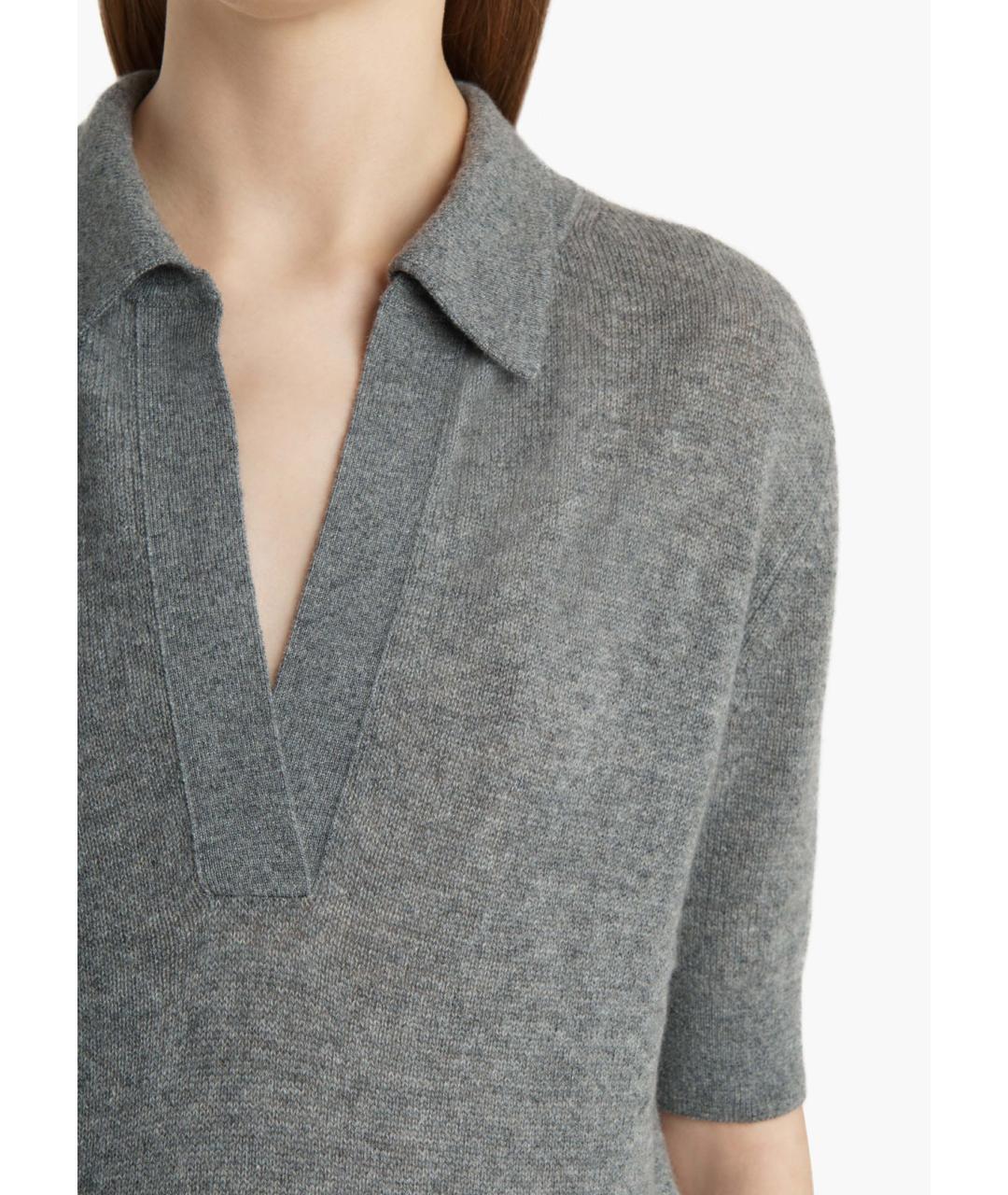 KHAITE Серый кашемировый джемпер / свитер, фото 5