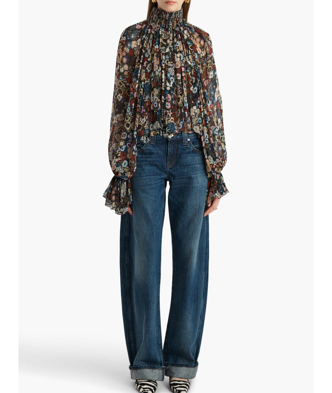 KHAITE Синие хлопковые прямые джинсы, фото 2