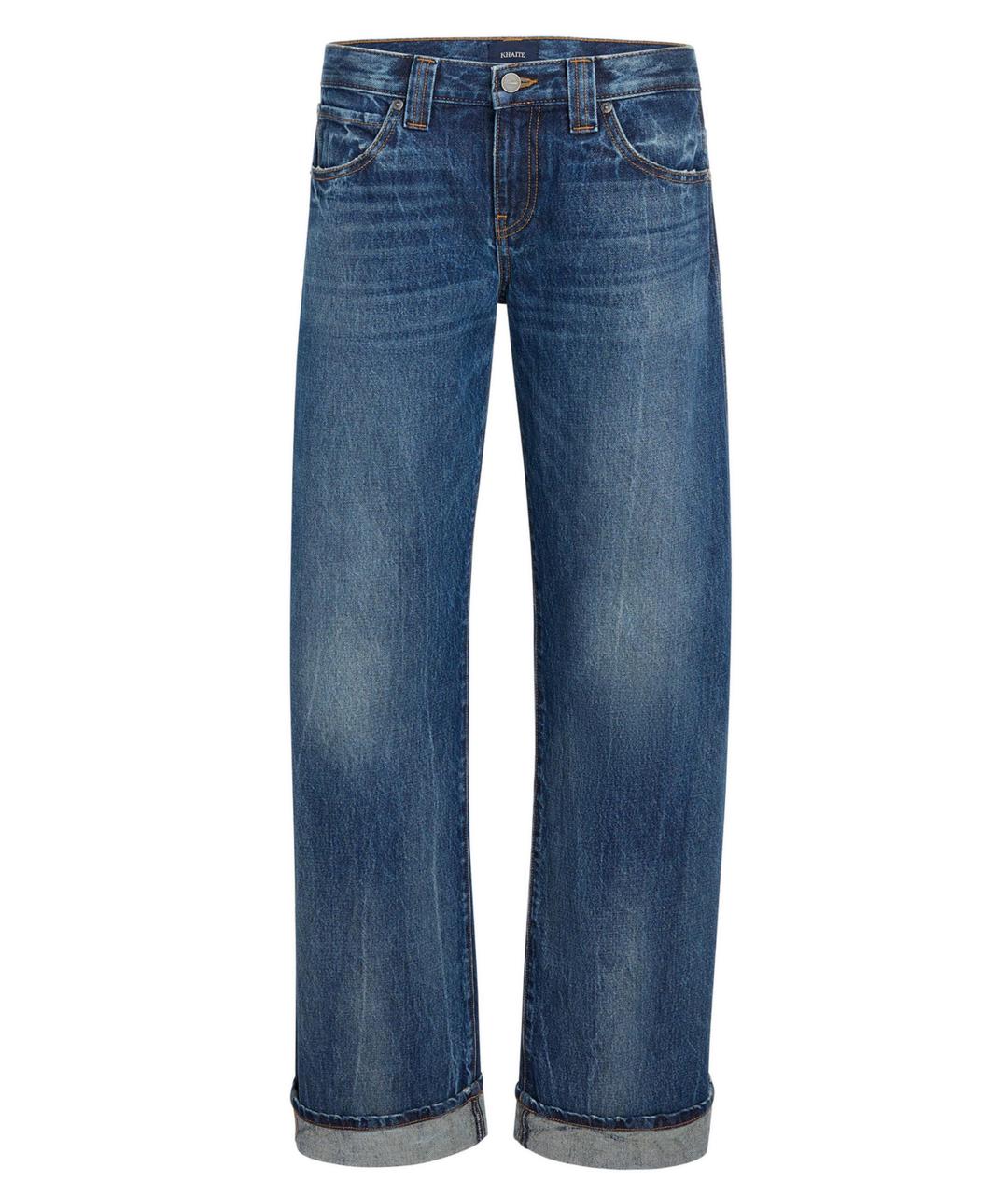 KHAITE Синие хлопковые прямые джинсы, фото 1