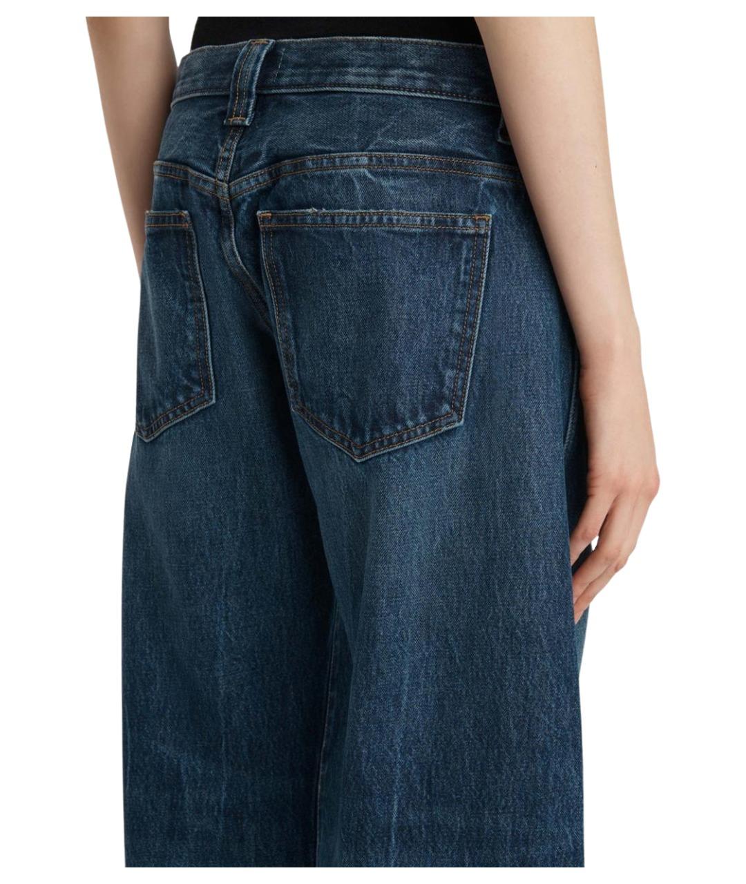 KHAITE Синие хлопковые прямые джинсы, фото 6