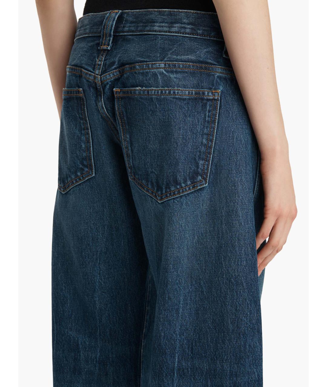 KHAITE Синие хлопковые прямые джинсы, фото 6