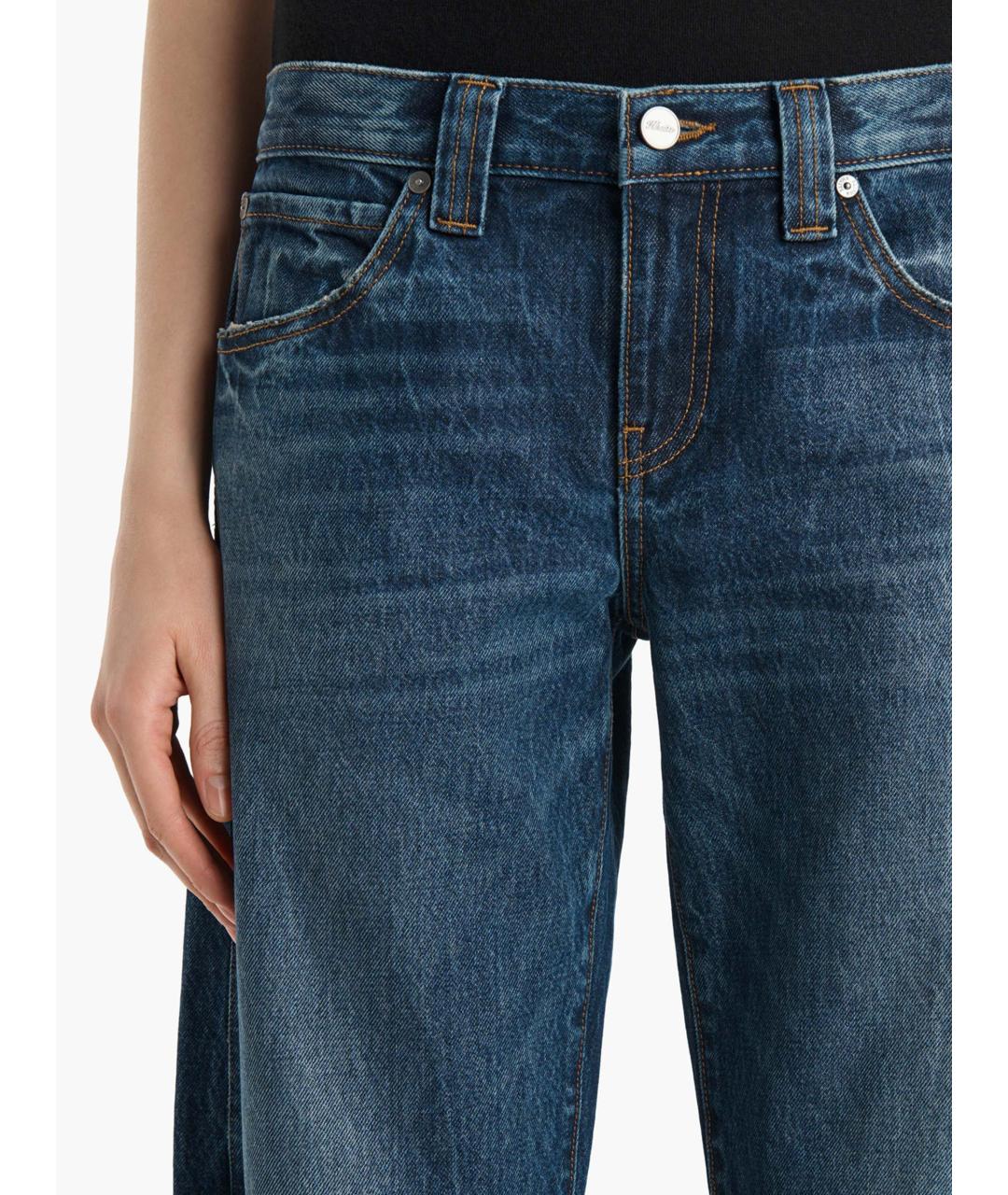 KHAITE Синие хлопковые прямые джинсы, фото 5