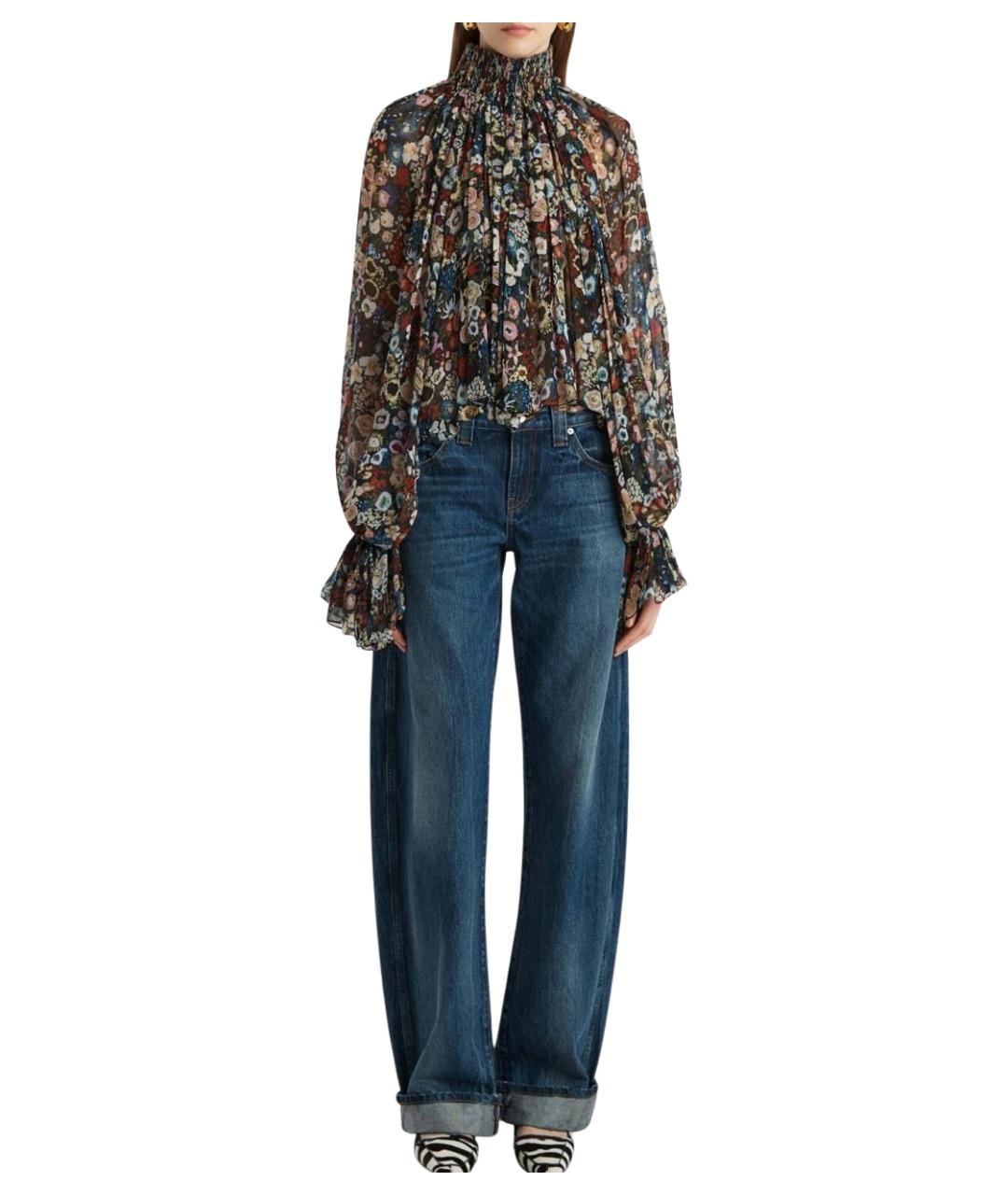 KHAITE Синие хлопковые прямые джинсы, фото 2