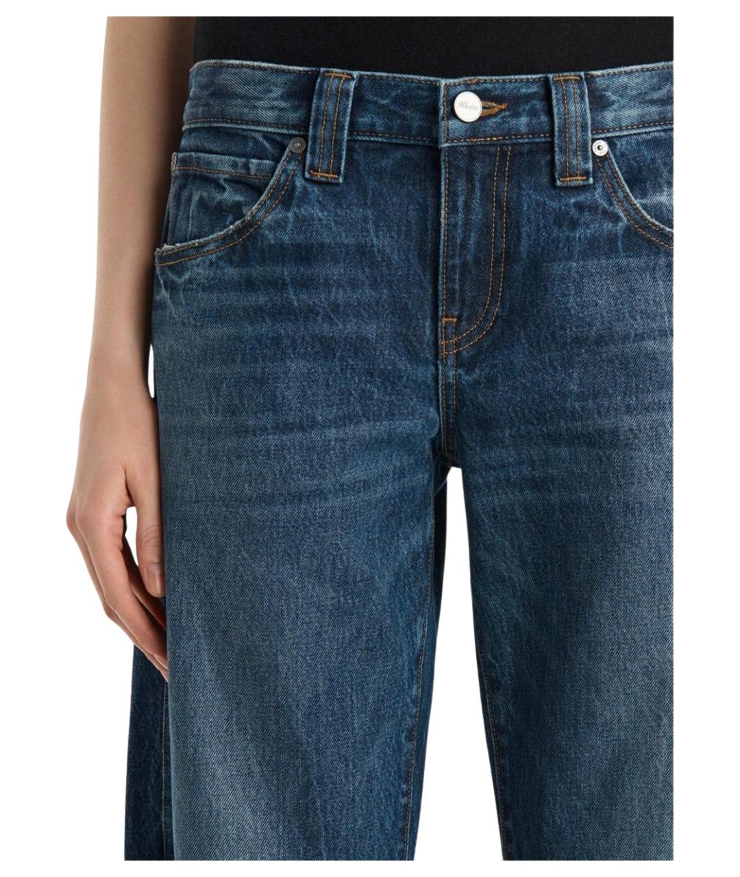 KHAITE Синие хлопковые прямые джинсы, фото 5