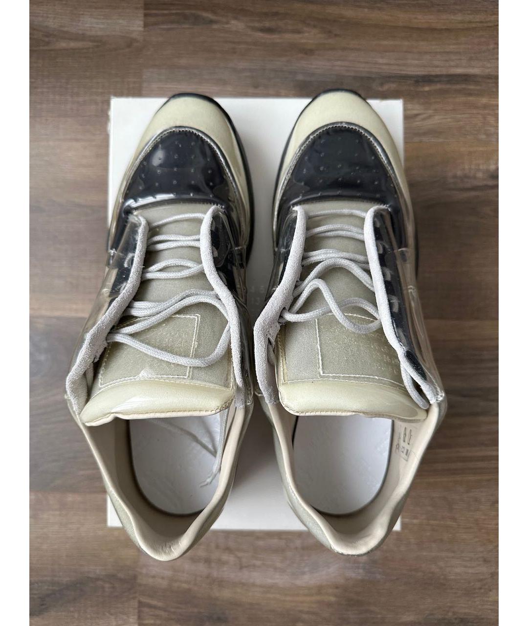 MAISON MARGIELA Бежевые резиновые низкие кроссовки / кеды, фото 3