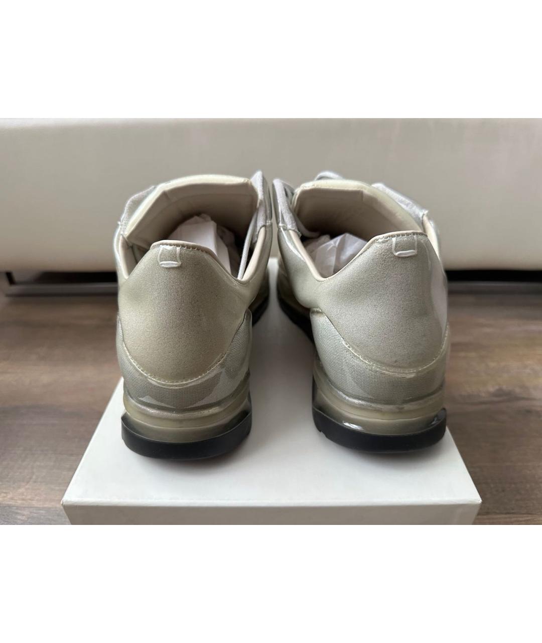 MAISON MARGIELA Бежевые резиновые низкие кроссовки / кеды, фото 4