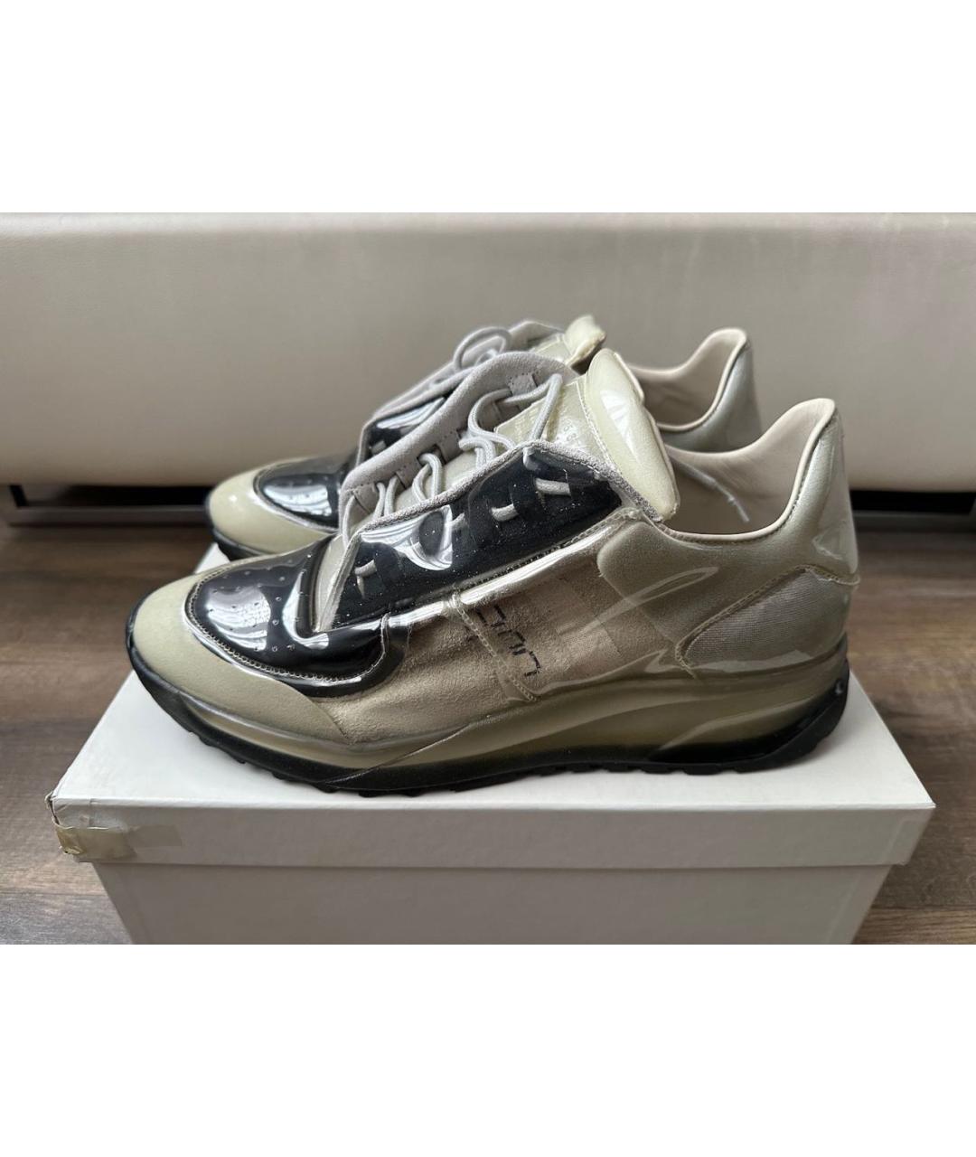 MAISON MARGIELA Бежевые резиновые низкие кроссовки / кеды, фото 7