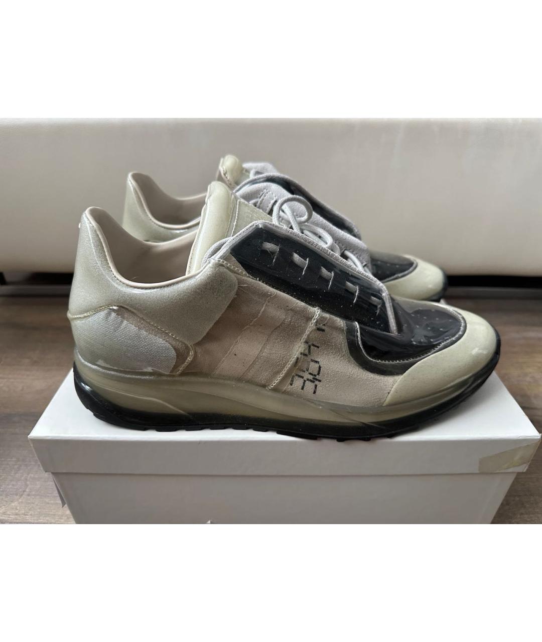 MAISON MARGIELA Бежевые резиновые низкие кроссовки / кеды, фото 8