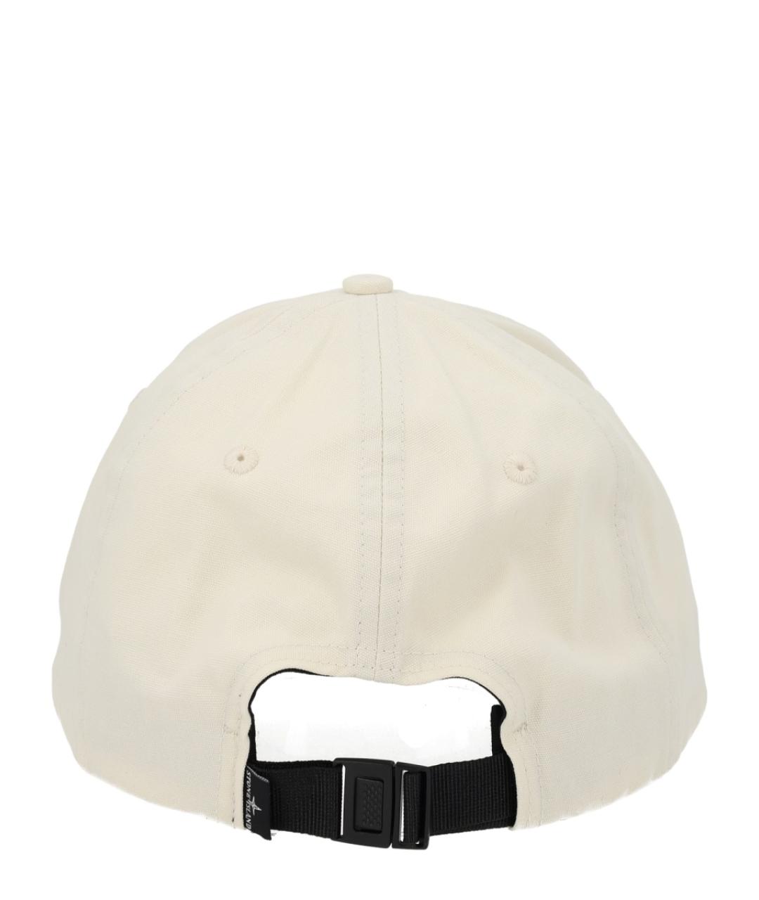STONE ISLAND Белая хлопковая кепка/бейсболка, фото 2