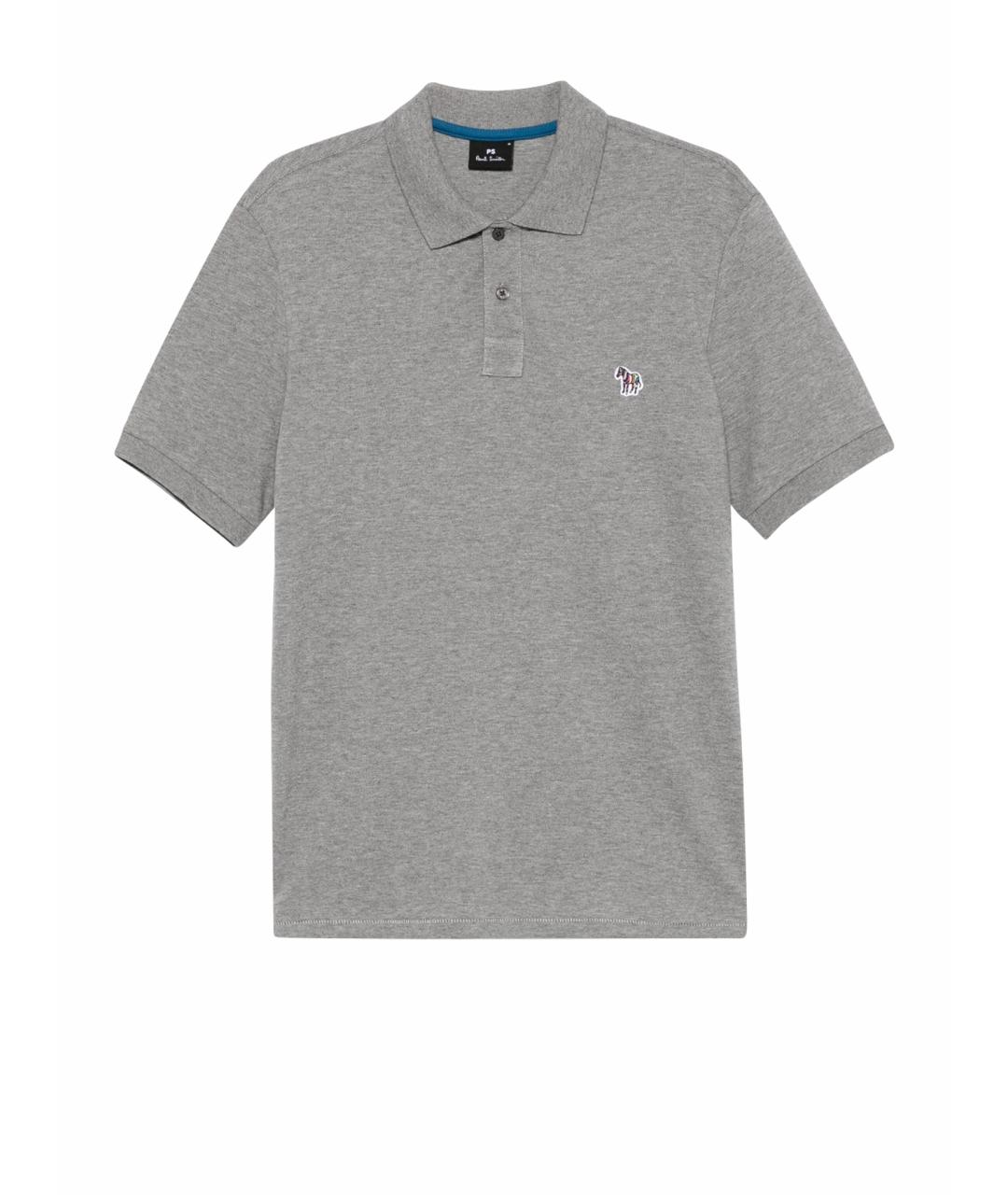 PS BY PAUL SMITH Серое хлопковое поло с коротким рукавом, фото 1