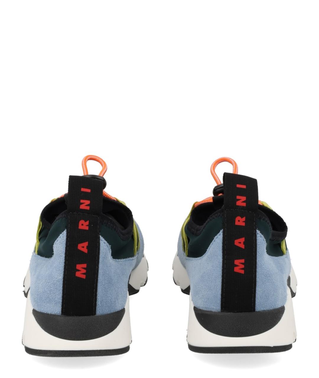 MARNI Мульти текстильные низкие кроссовки / кеды, фото 4