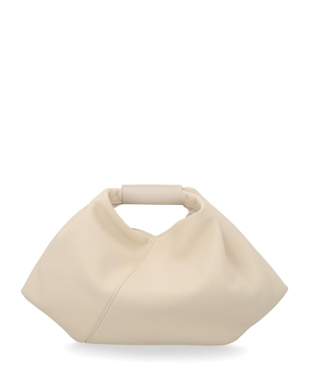 MM6 MAISON MARGIELA Белая кожаная сумка тоут, фото 3