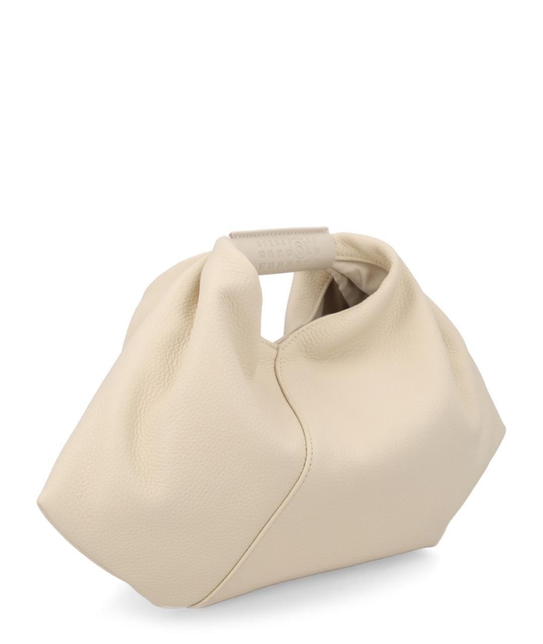 MM6 MAISON MARGIELA Белая кожаная сумка тоут, фото 2