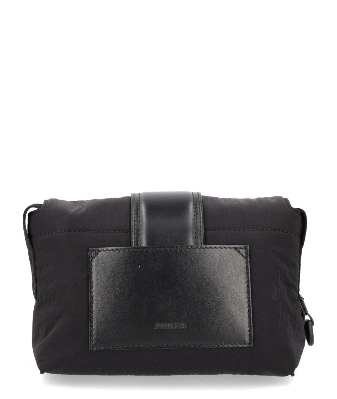 JACQUEMUS Черная тканевая сумка на плечо, фото 4