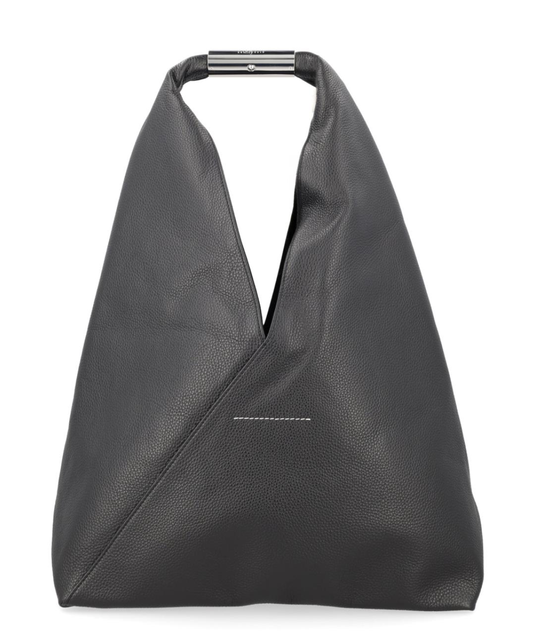 MM6 MAISON MARGIELA Черная кожаная сумка через плечо, фото 3