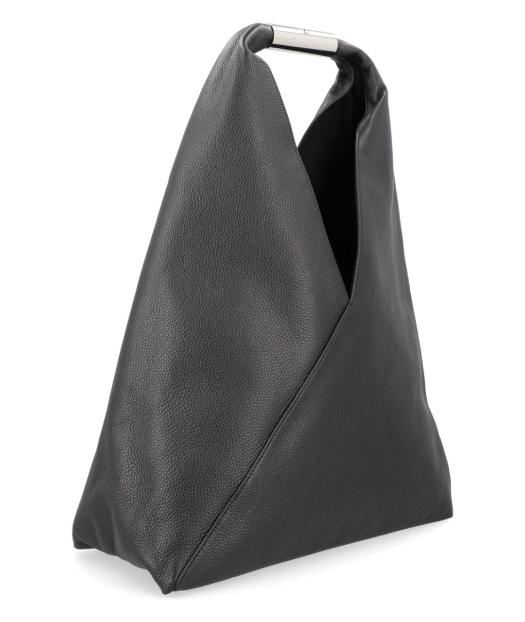 MM6 MAISON MARGIELA Черная кожаная сумка через плечо, фото 2