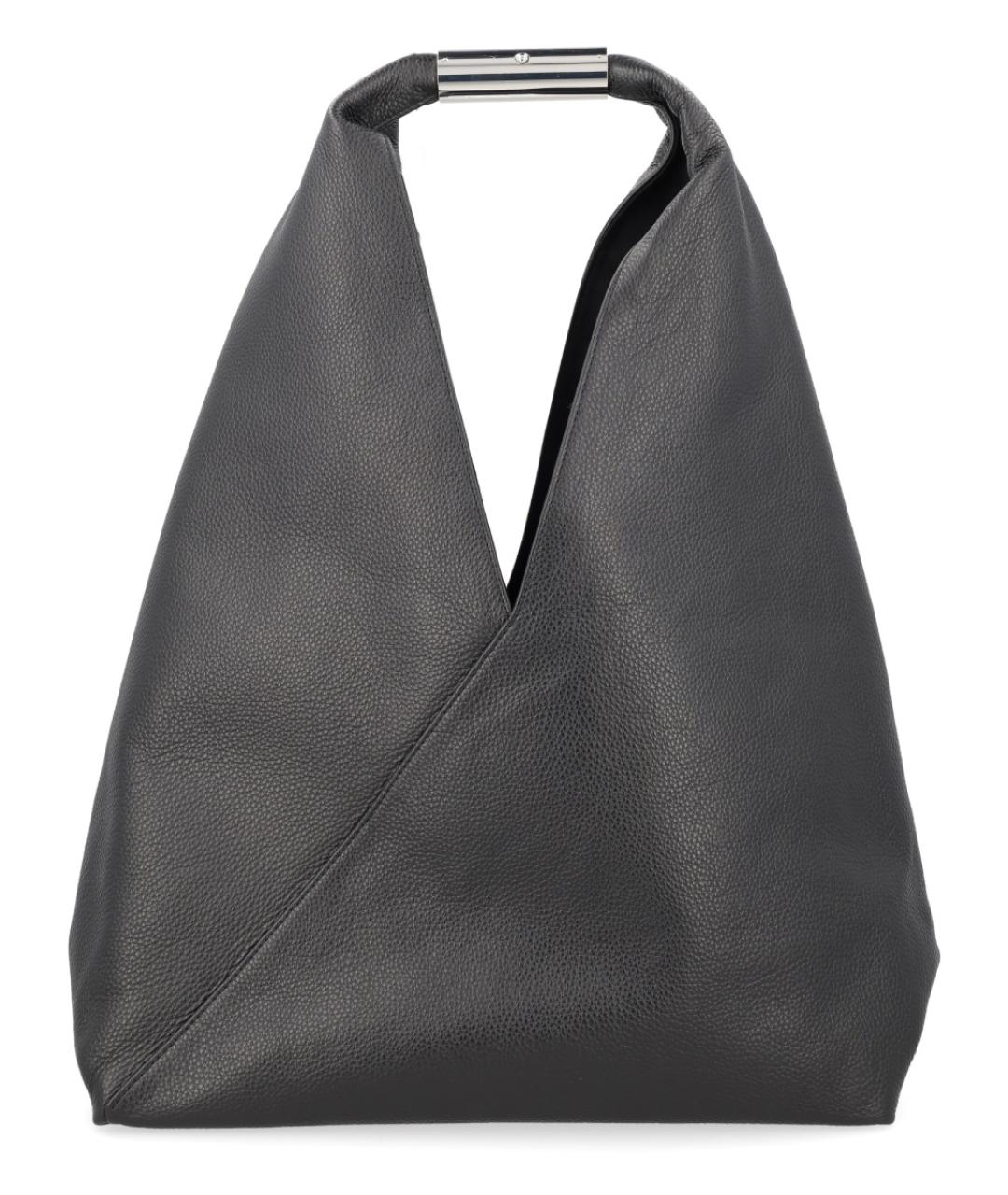 MM6 MAISON MARGIELA Черная кожаная сумка через плечо, фото 1