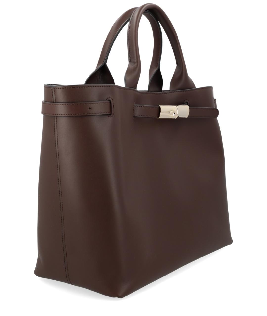 LONGCHAMP Коричневая кожаная сумка тоут, фото 2