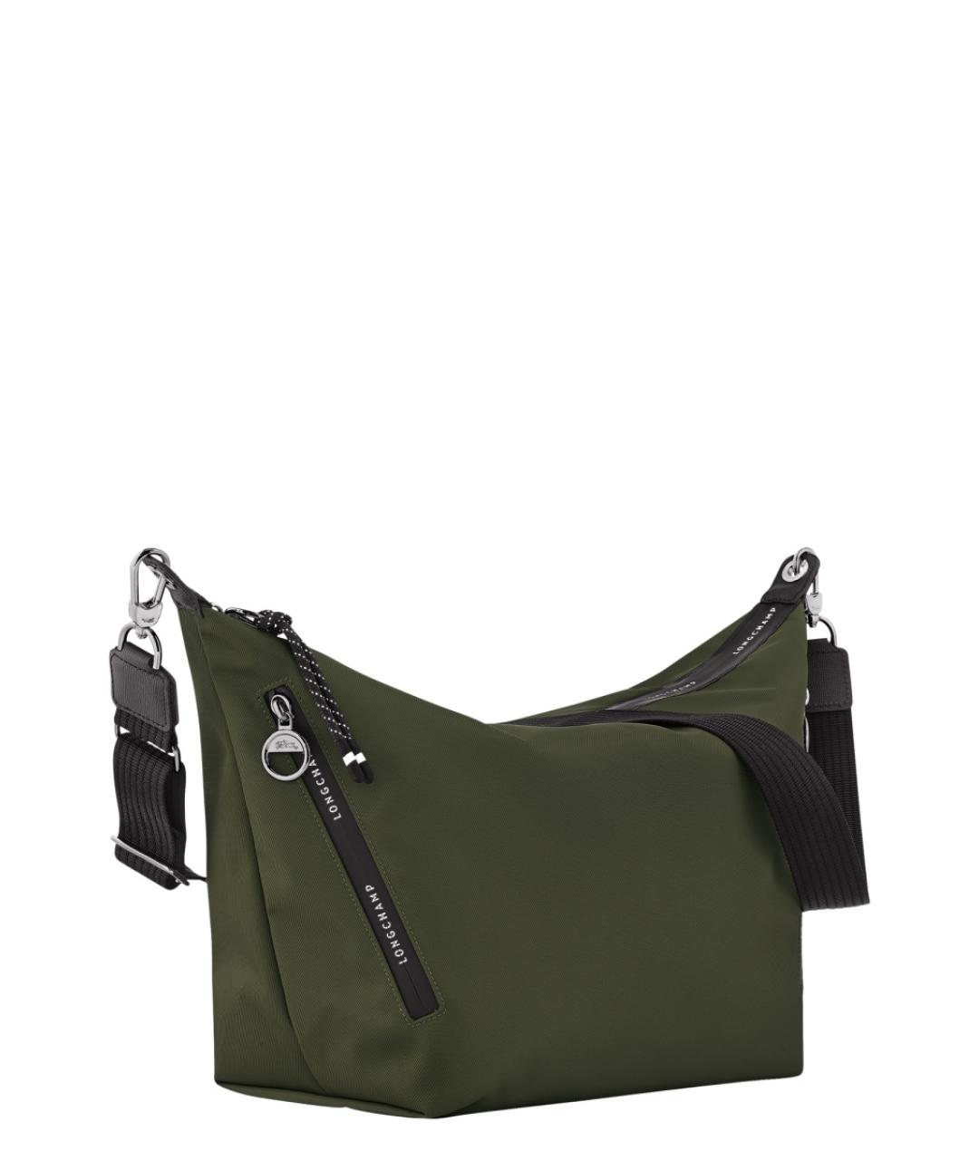 LONGCHAMP Зеленая тканевая сумка через плечо, фото 2