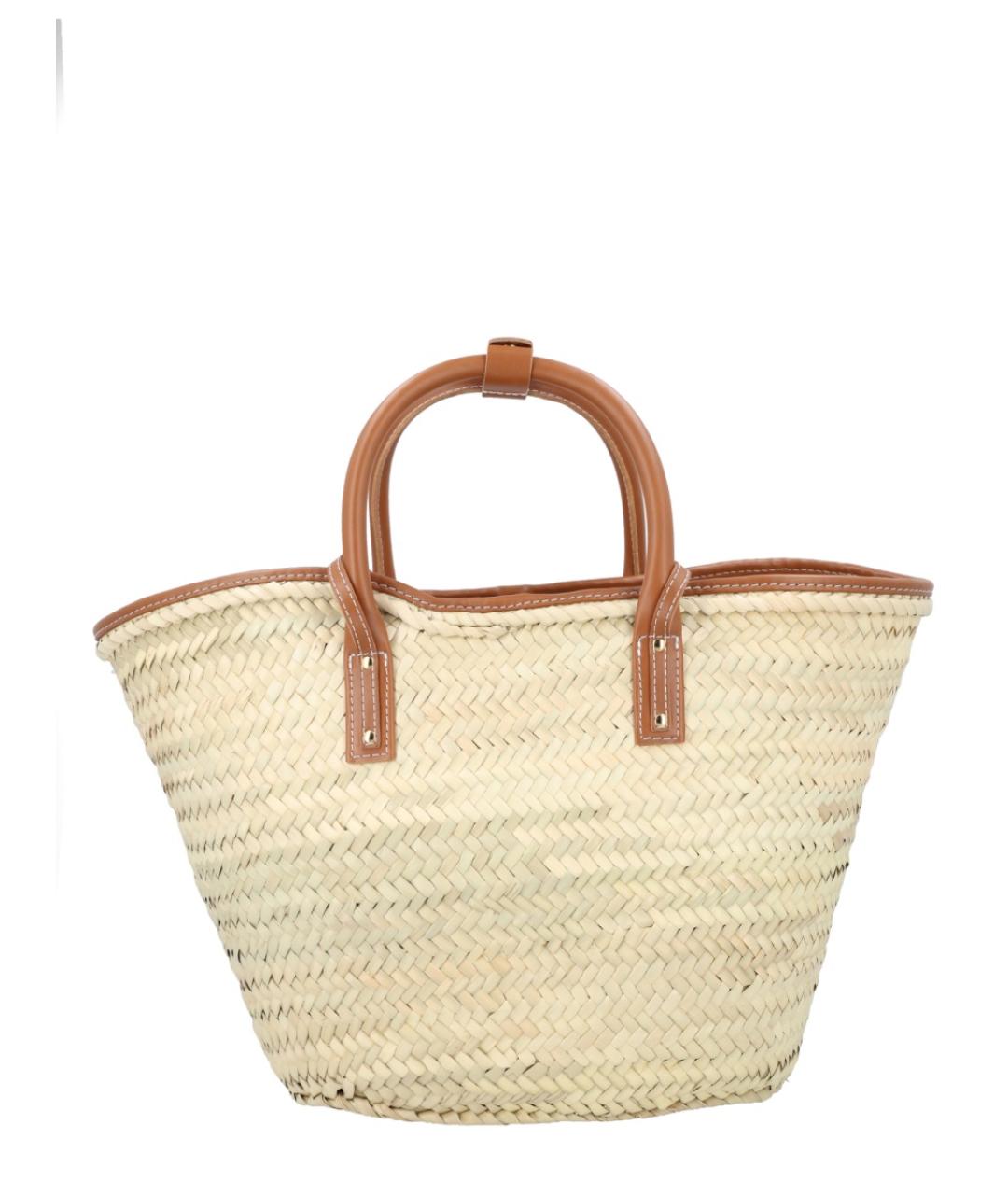 JACQUEMUS Бежевая пелетеная сумка тоут, фото 3