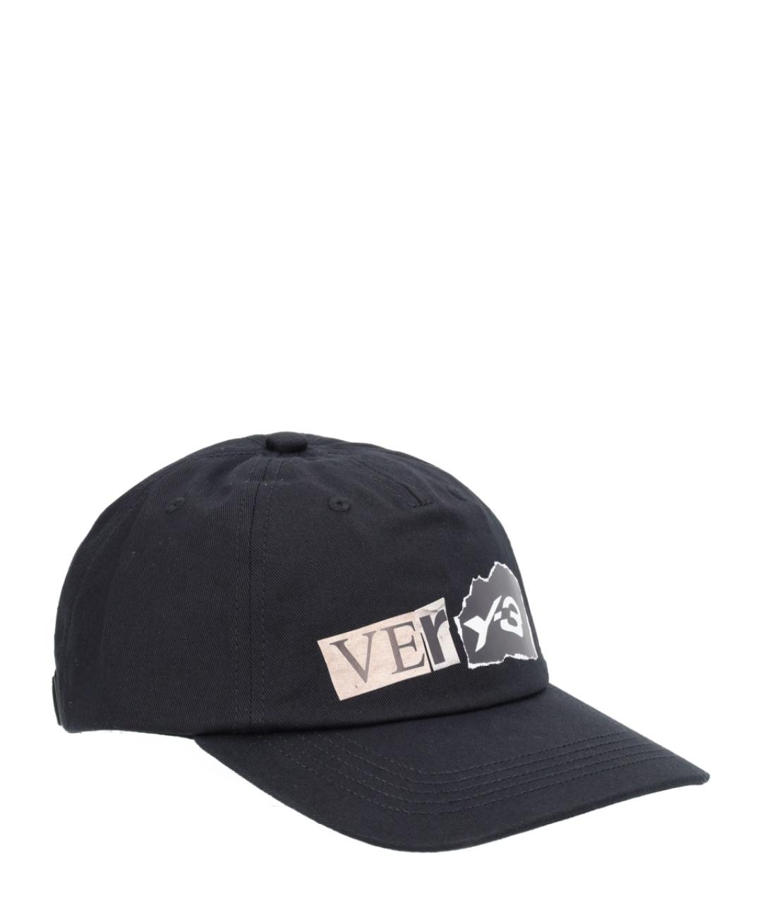 Y-3 Черная хлопковая кепка, фото 3