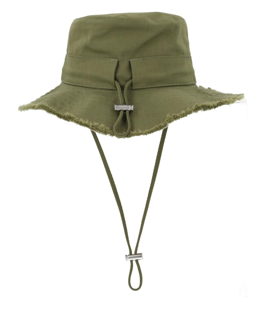 JACQUEMUS Зеленая хлопковая шляпа, фото 2