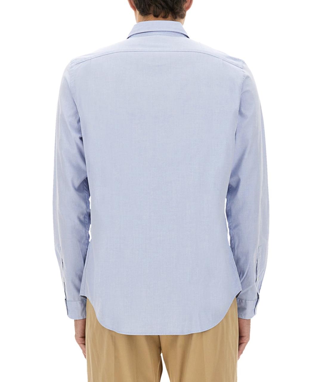 PS BY PAUL SMITH Синяя хлопковая кэжуал рубашка, фото 3