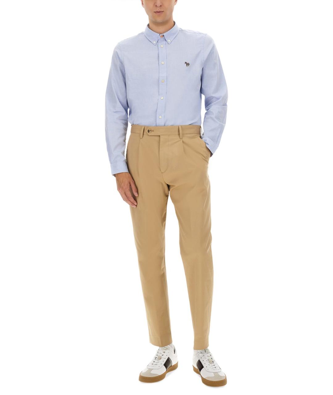 PS BY PAUL SMITH Синяя хлопковая кэжуал рубашка, фото 2