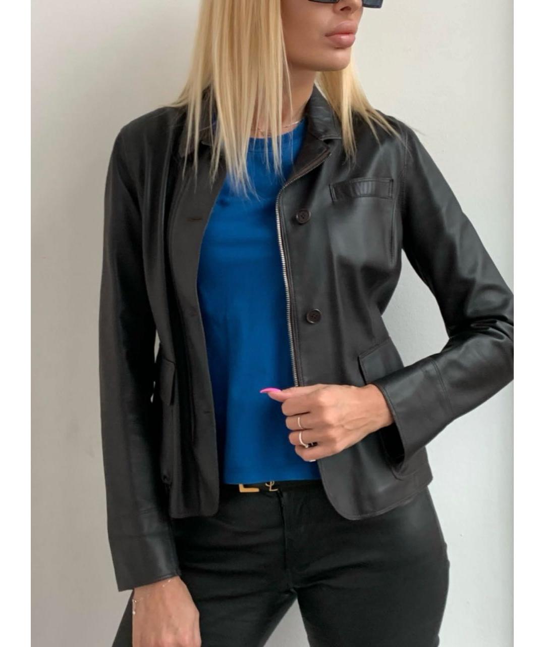 LORO PIANA Коричневая кожаная куртка, фото 8