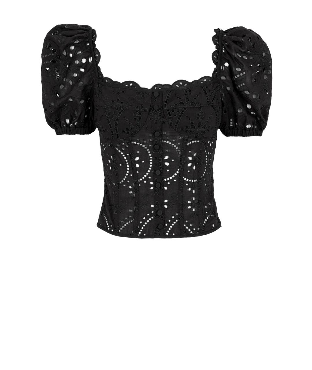 CHARO RUIZ Черная хлопковая майка, фото 1