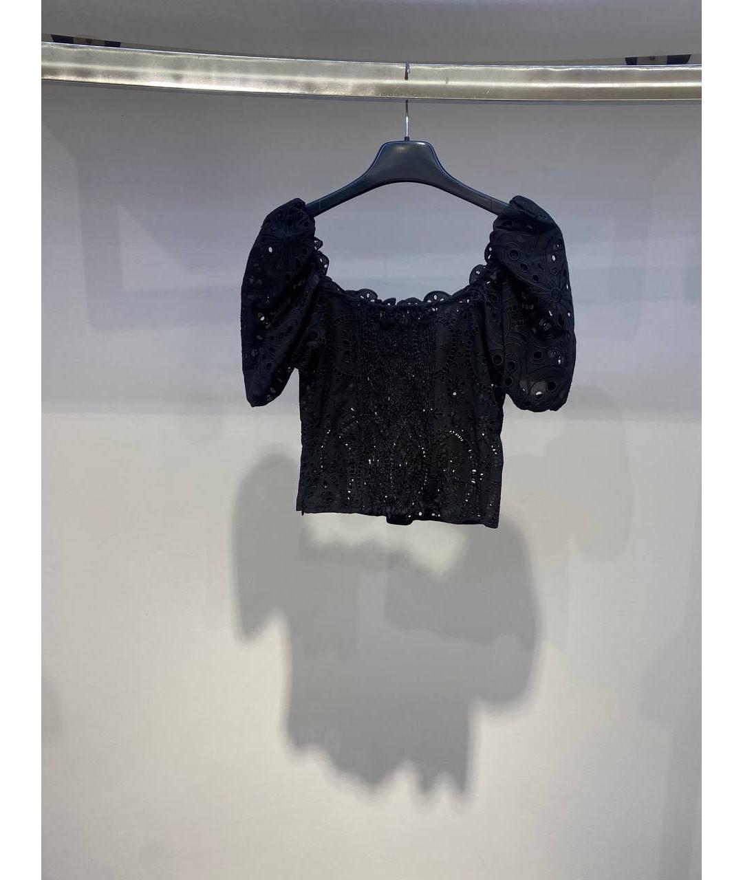 CHARO RUIZ Черная хлопковая майка, фото 2