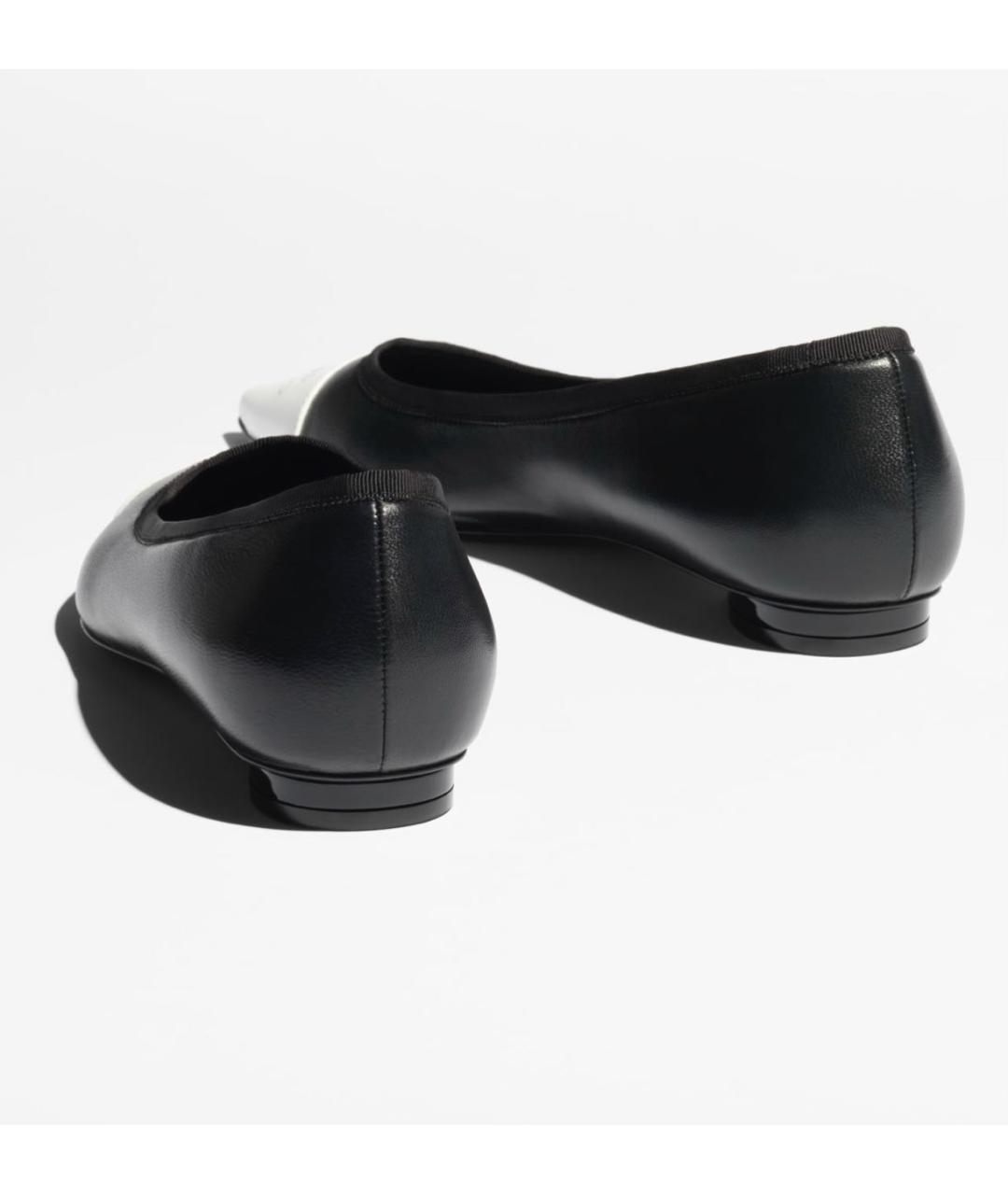 CHANEL Черные кожаные балетки, фото 3