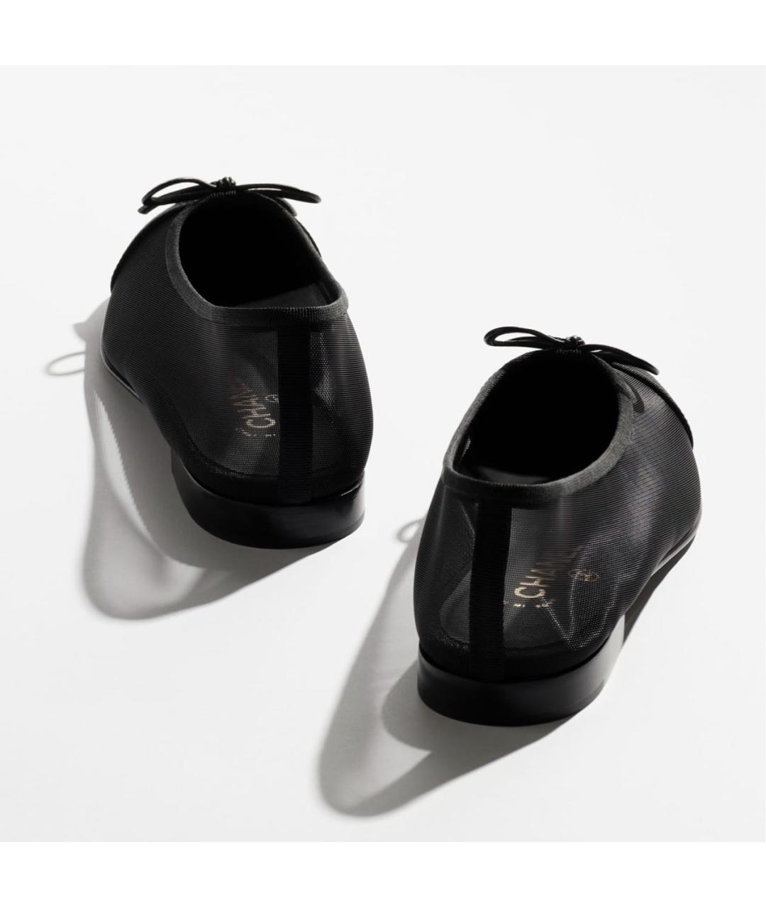 CHANEL Черные синтетические балетки, фото 3