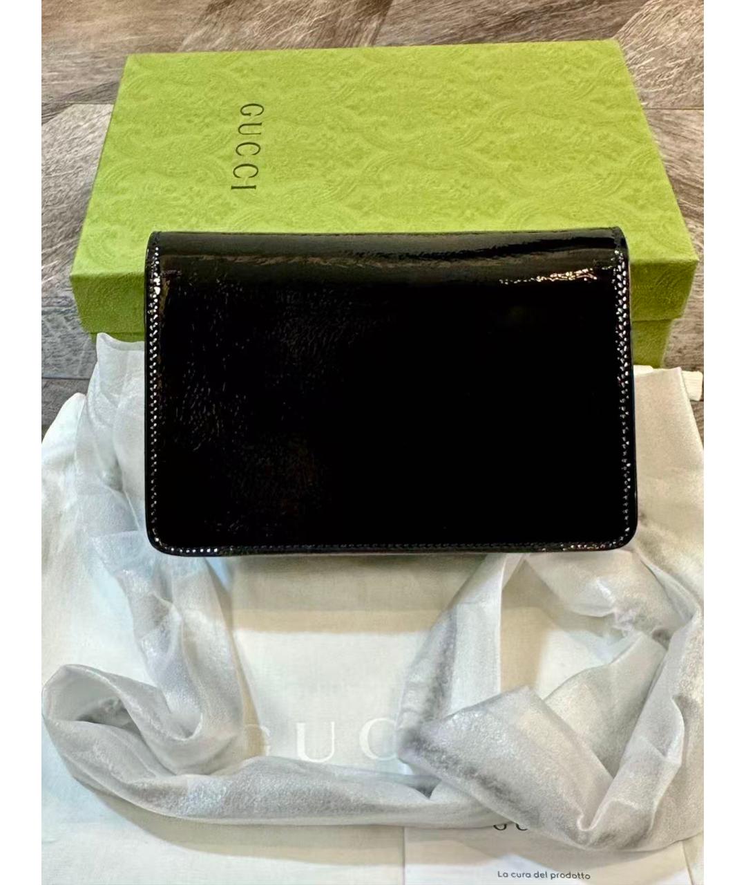 GUCCI Черная кожаная сумка через плечо, фото 3