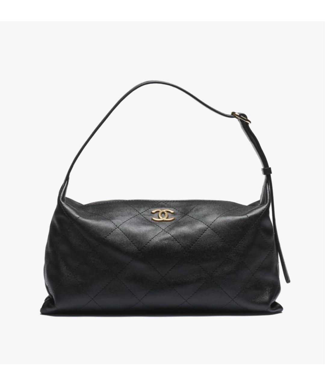 CHANEL Черная кожаная сумка тоут, фото 2