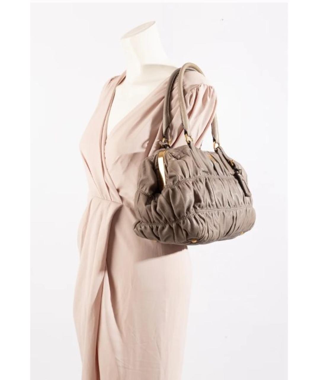 PRADA Кожаная сумка с короткими ручками, фото 5