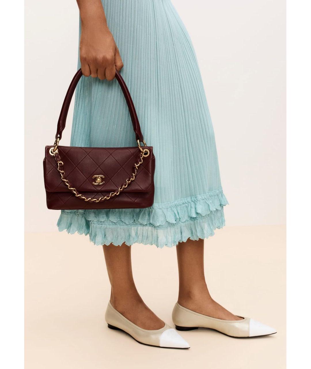 CHANEL Голубая шелковая юбка миди, фото 3