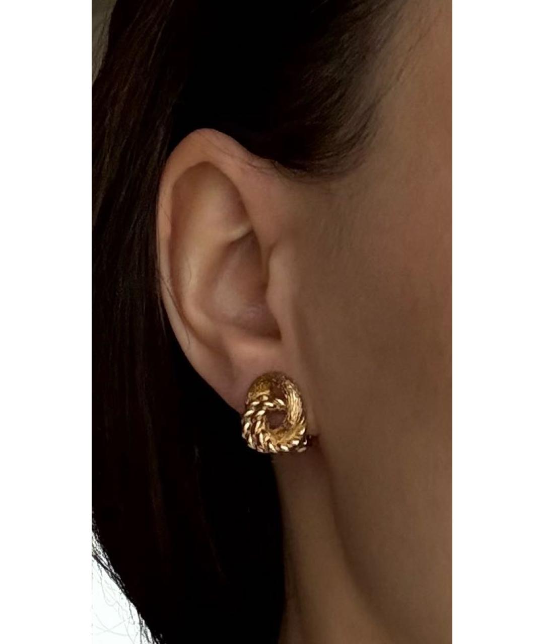 CHRISTIAN DIOR Золотые металлические клипсы, фото 6