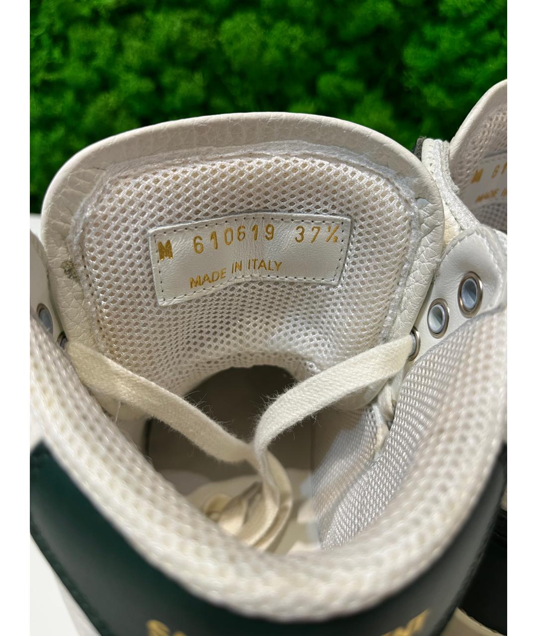 SAINT LAURENT Зеленые кожаные кеды, фото 4