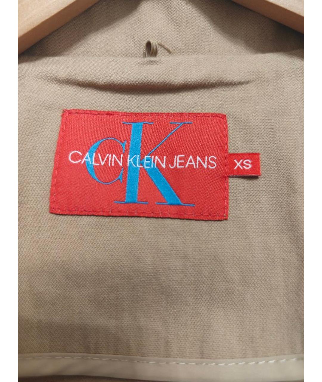CALVIN KLEIN Бежевая хлопковая парка, фото 3