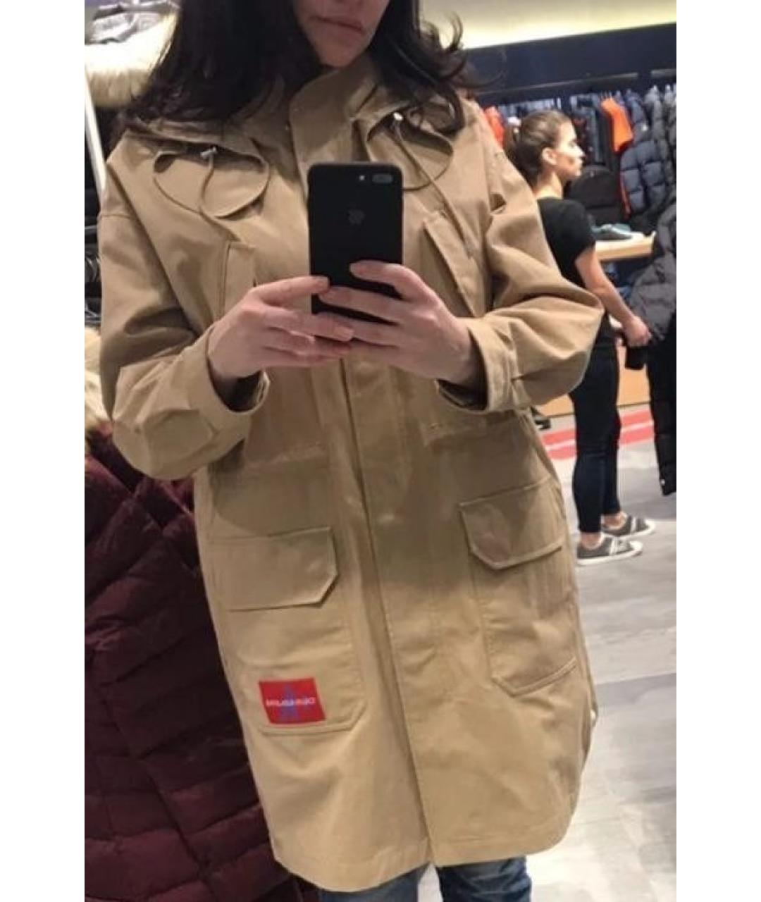 CALVIN KLEIN Бежевая хлопковая парка, фото 6