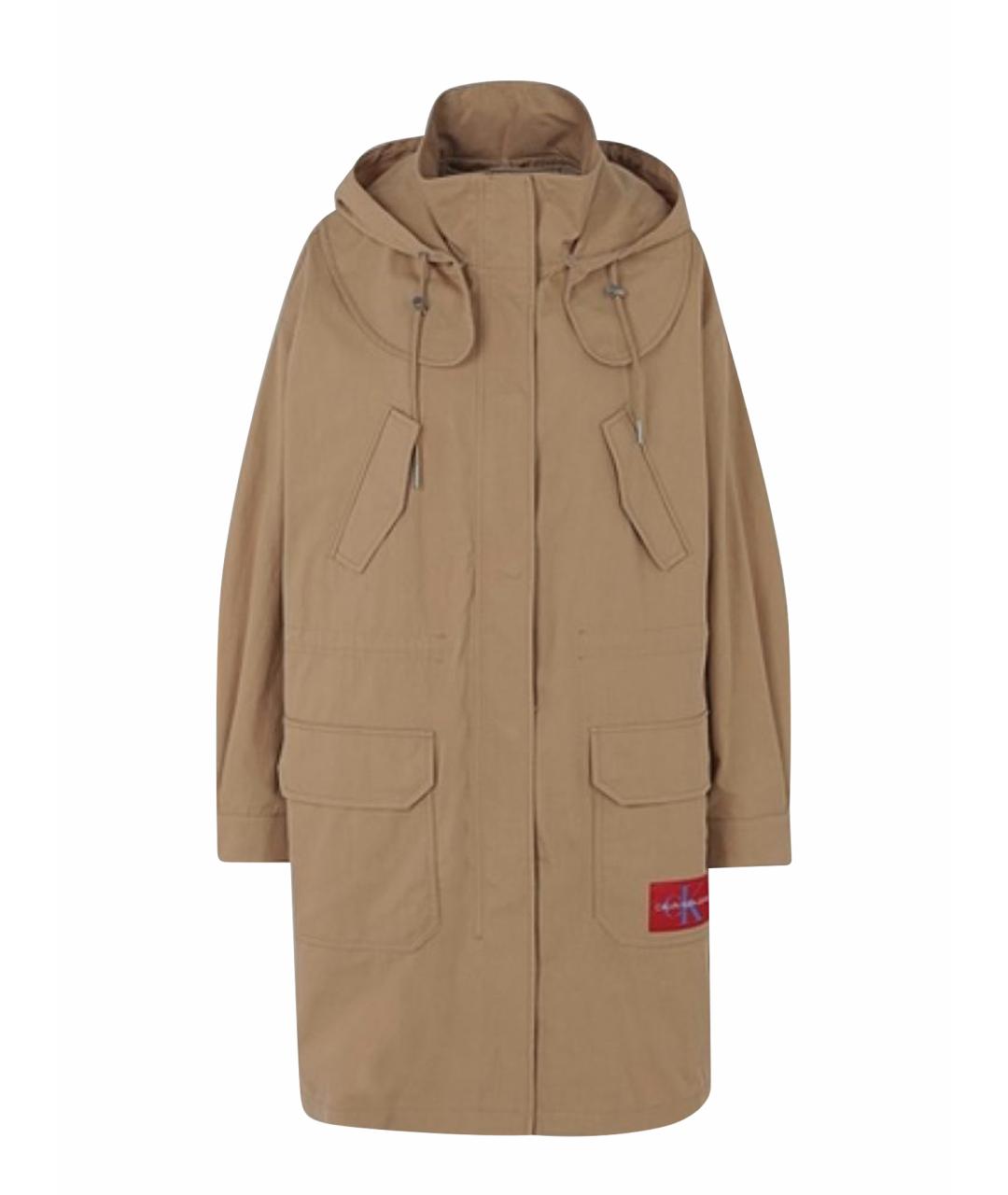 CALVIN KLEIN Бежевая хлопковая парка, фото 7