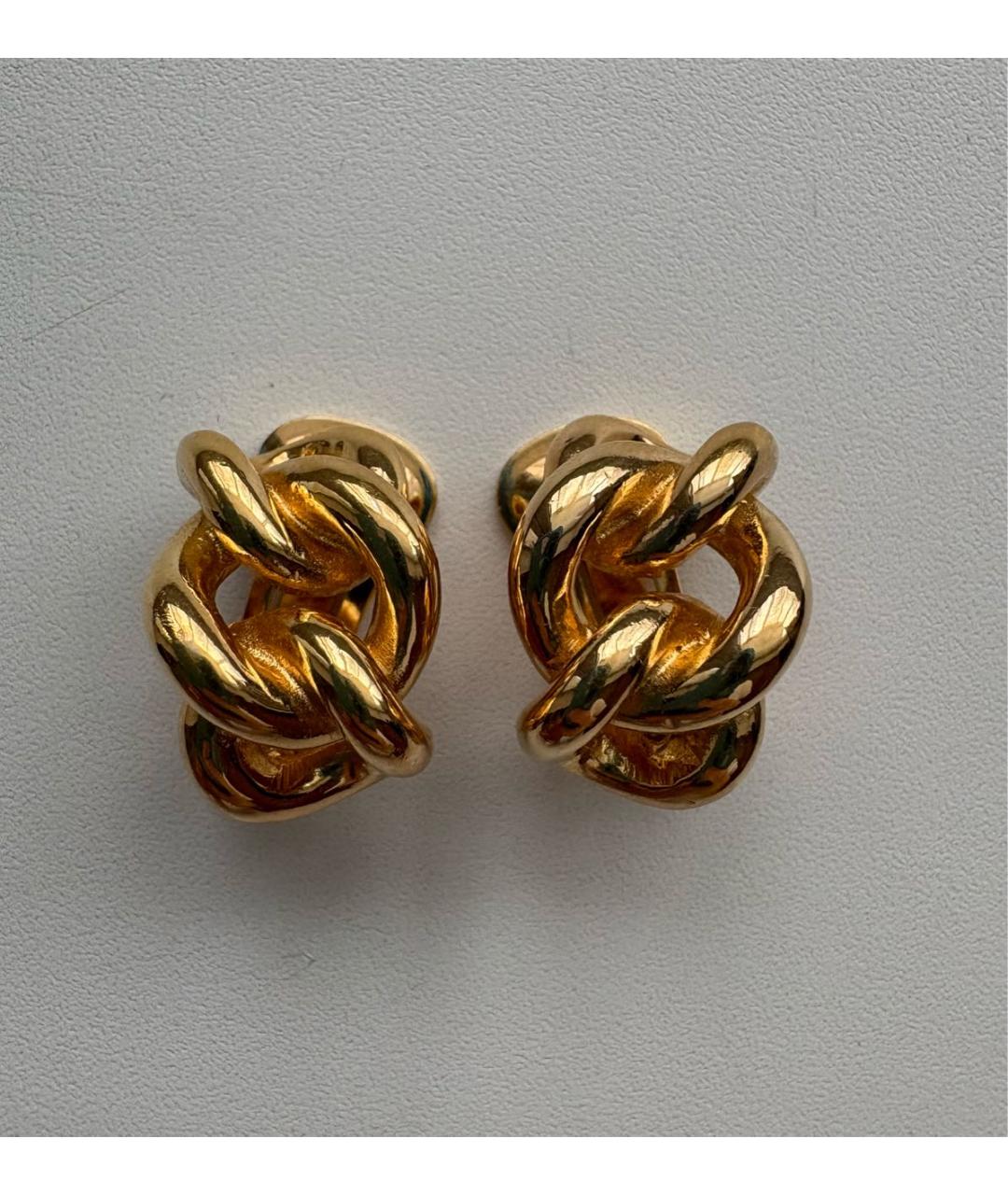 CHRISTIAN DIOR Золотые металлические клипсы, фото 7