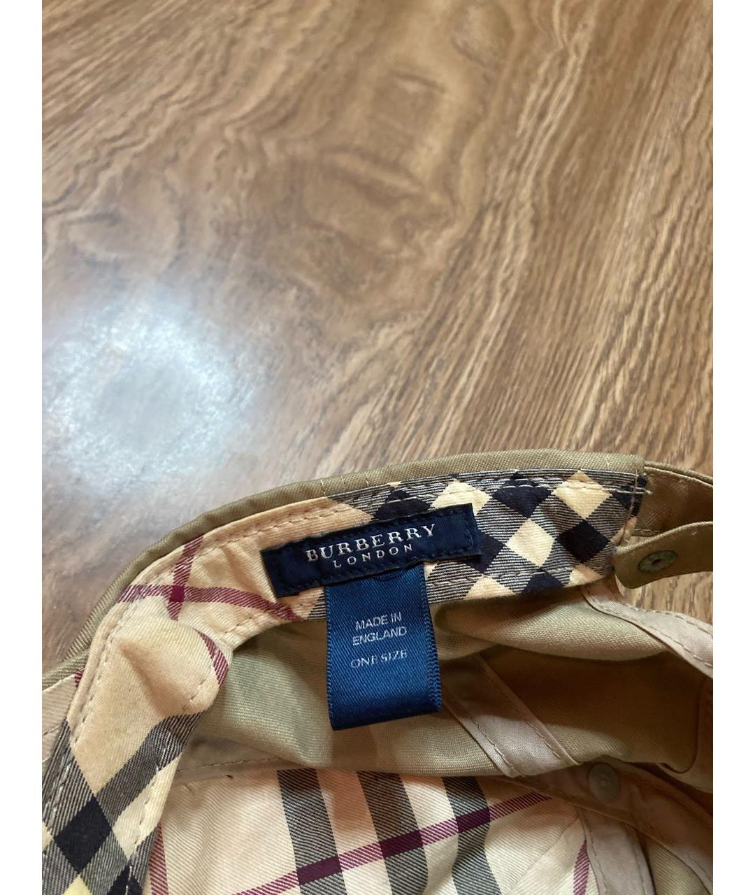 BURBERRY Бежевая хлопковая кепка/бейсболка, фото 4